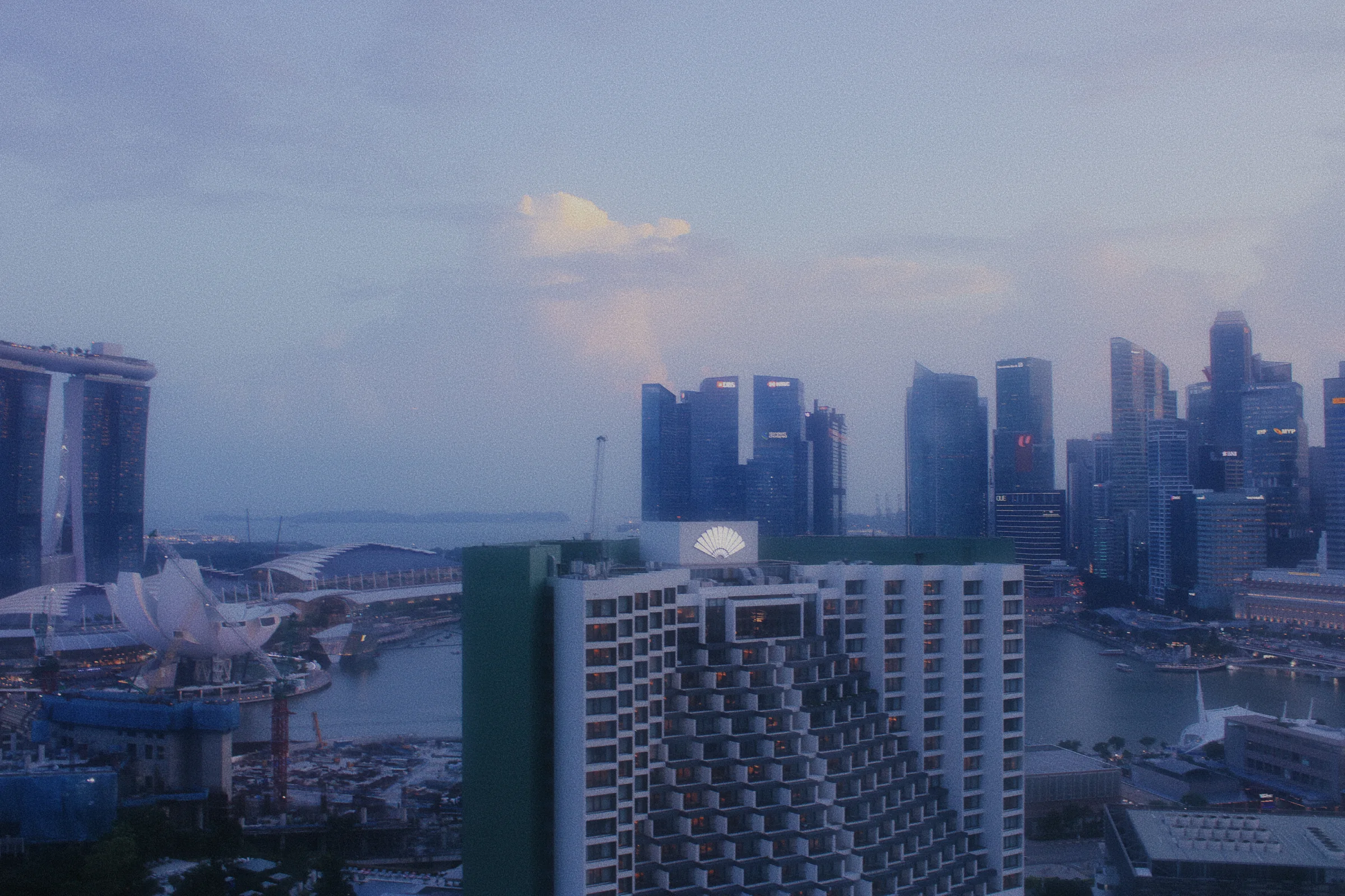 The view from my window at Pan Pacific Hotel, Singapore.